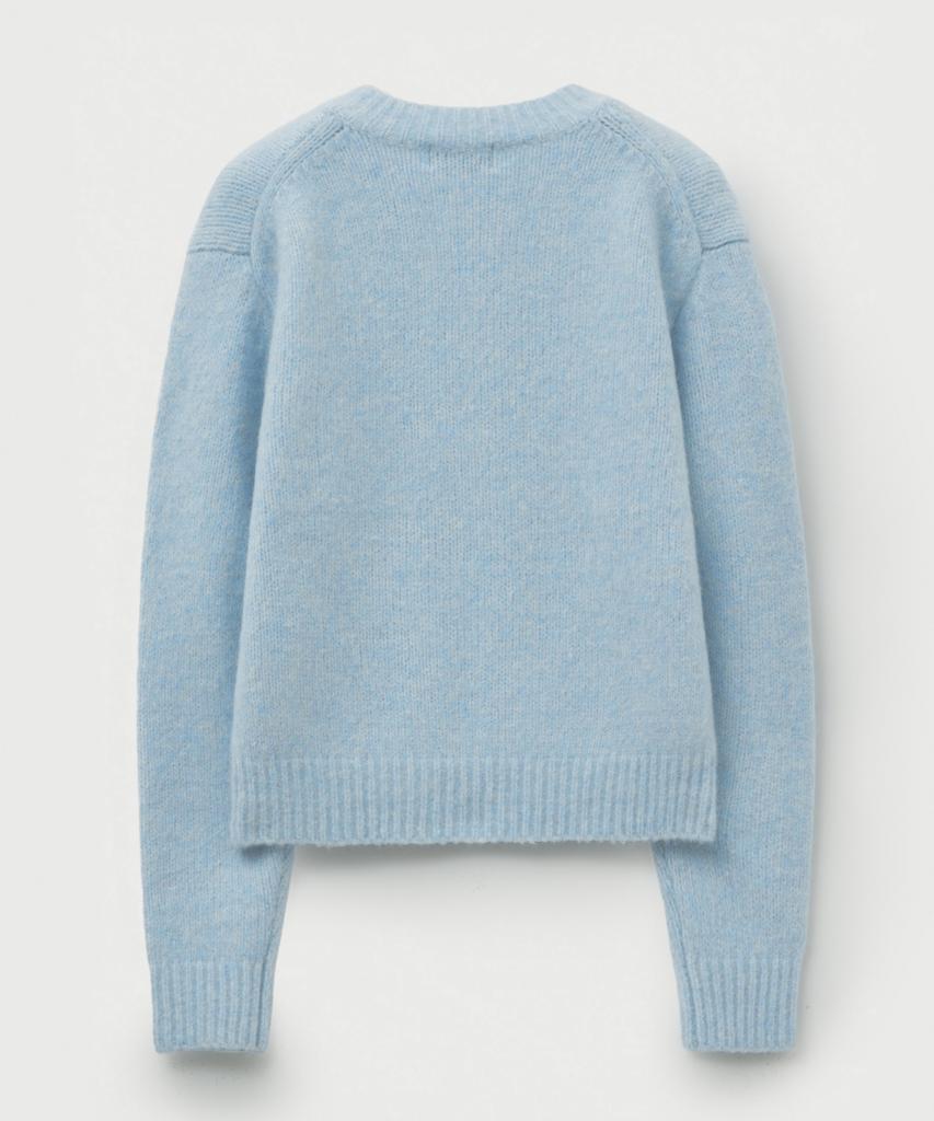 Seteo (W) Essen Two-Tone Mohair Blend Knit Sky Blue