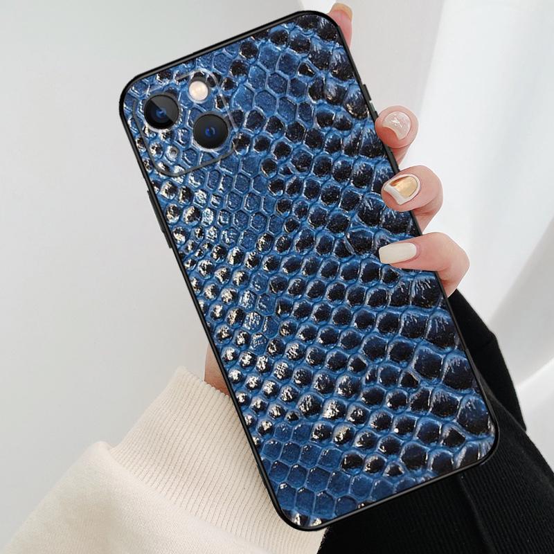 Snake Skin Phone Case For iPhone 17 Pro Max 16 15 11 13 12 14 Pro Max mini 15 16 Plus 16e 17 Air Cover