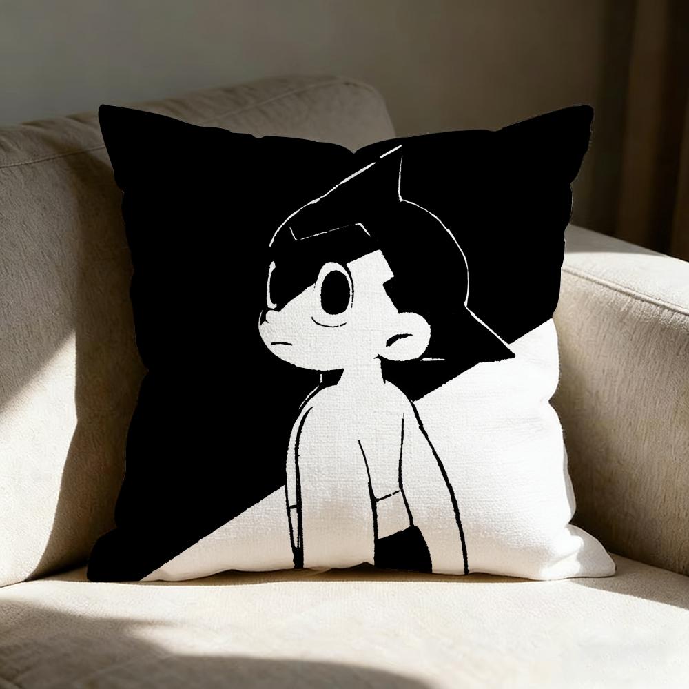 Aastro Boy Animation Pillow Case Linen Pillow Covers Cover For Couch Living Room Bench Patio Floor Linen Home Decor