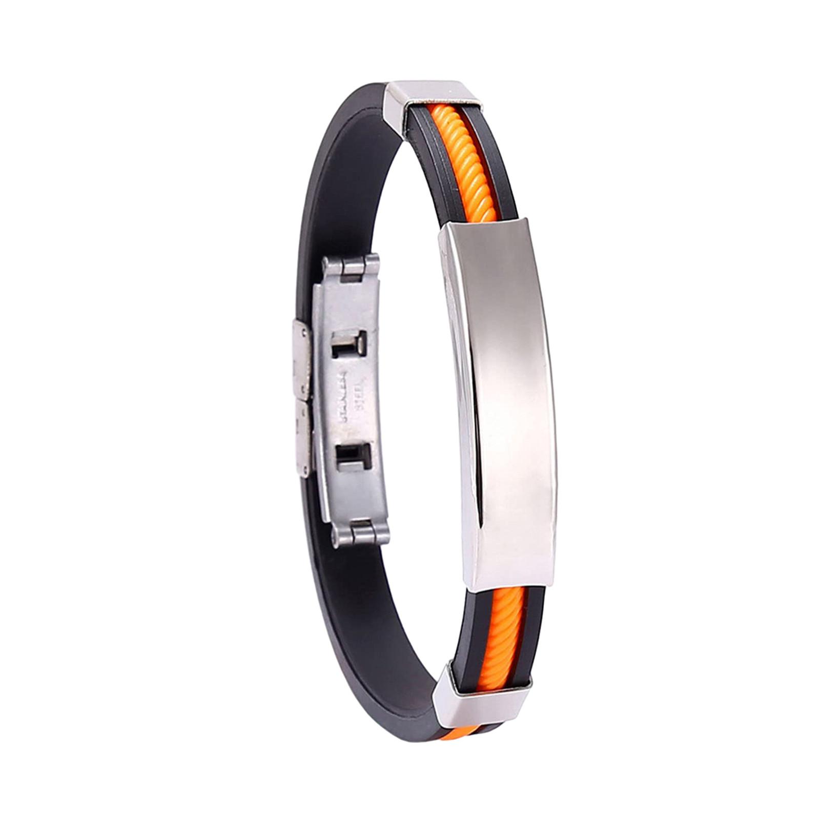 

Титановый браслет для детоксикации лимфы, регулируемый браслет для мужчин и женщин One Size оранжевый