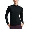 FILA EXPLORE Knitted Fabric Long Sleeved Fleece Lined Slim Fit Top T Shirt Women's Pitch Black A11W447207FBK