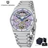 PAGANI DESIGN YS028 Tourbillon Mens Watch Sapphire Glass Hollow Mechanical Wristwatch Stainless Steel Waterproof Automatic Watch