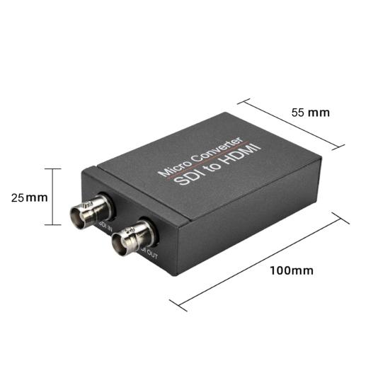 Convertitore Adattatore Estensore Video BNC 1080P 3G SDI a HDMI Compatibile Rilevamento Automatico Formato