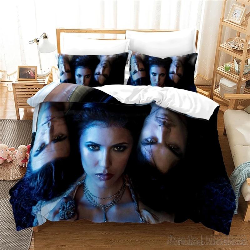 The Vampire Diaries Serie TV Figlio d'Amore Set Copripiumino HD Copripiumino Biancheria da Letto per Bambini Set Biancheria da Letto Decorazione Camera da Letto