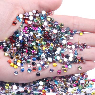 Half Beads Facets 4mm 10000pcs Resin Rhinestones for DIY Jewelry Bags Shoes Phone Case Decorations