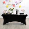 4/6/8FT Full Elastic Banquet Table Cloth Cover Bar Meeting Outdoor Wedding Birthday Party Hotels Decoration Tablecloth