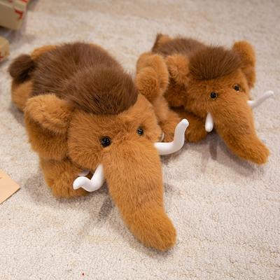 Non-Toxic 35/50Cm Lovely Mammoth Plush Toys Stuffed Soft Animal Big Elephant Toy Kawaii Brown Mammoth Doll Birthday Gift