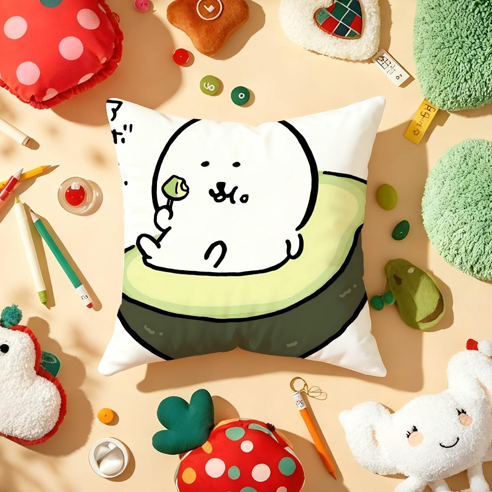 Japan Cute J-Joke Bear Christmas Pillow Case Plush Fabric Soft Double-Sided Printed Sofa Warm Winter Home Gift Cushion Cover