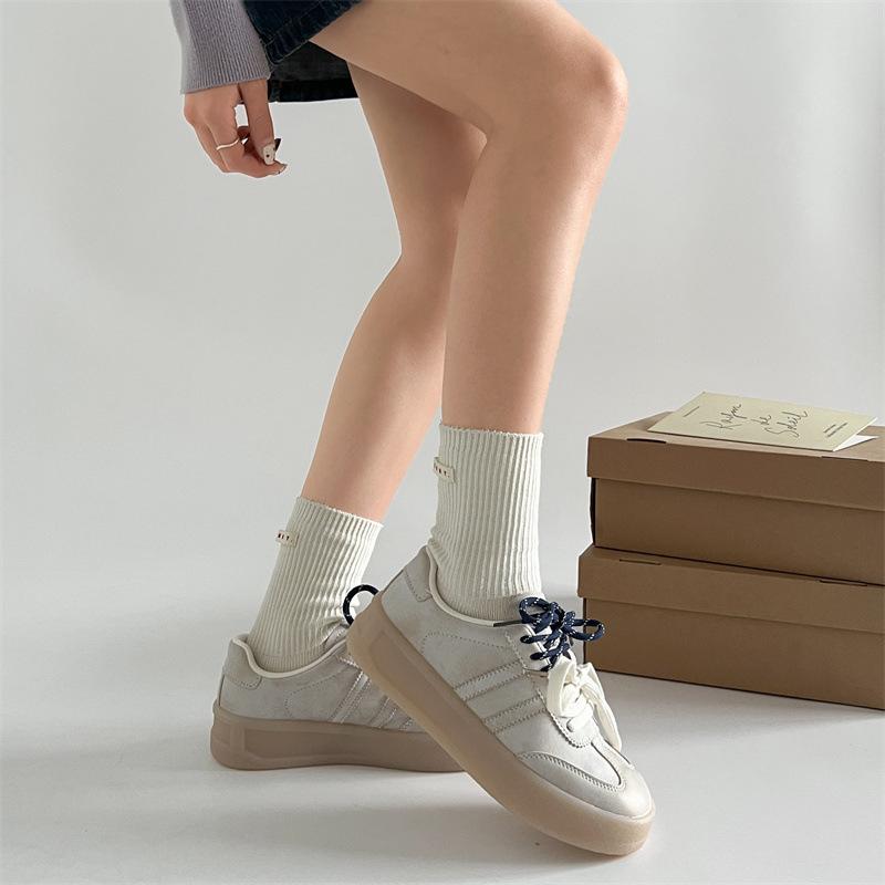 Fashion platform German training shoes women's lightweight round head casual Forrest Gump board shoes