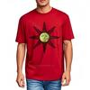 Tshirts For Unisex Fashion Classic Tshirt Red Sun With Face Design Workout Vintage Tshirt Cool Cheap Tshirt Casual