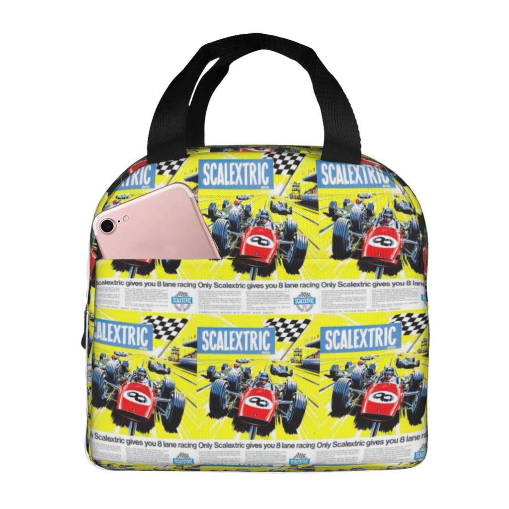 Scalextric Vintage Stuff Insulated Lunch Bag for Women Kids Portable Food Boxes Thermal Lunch Box Tote