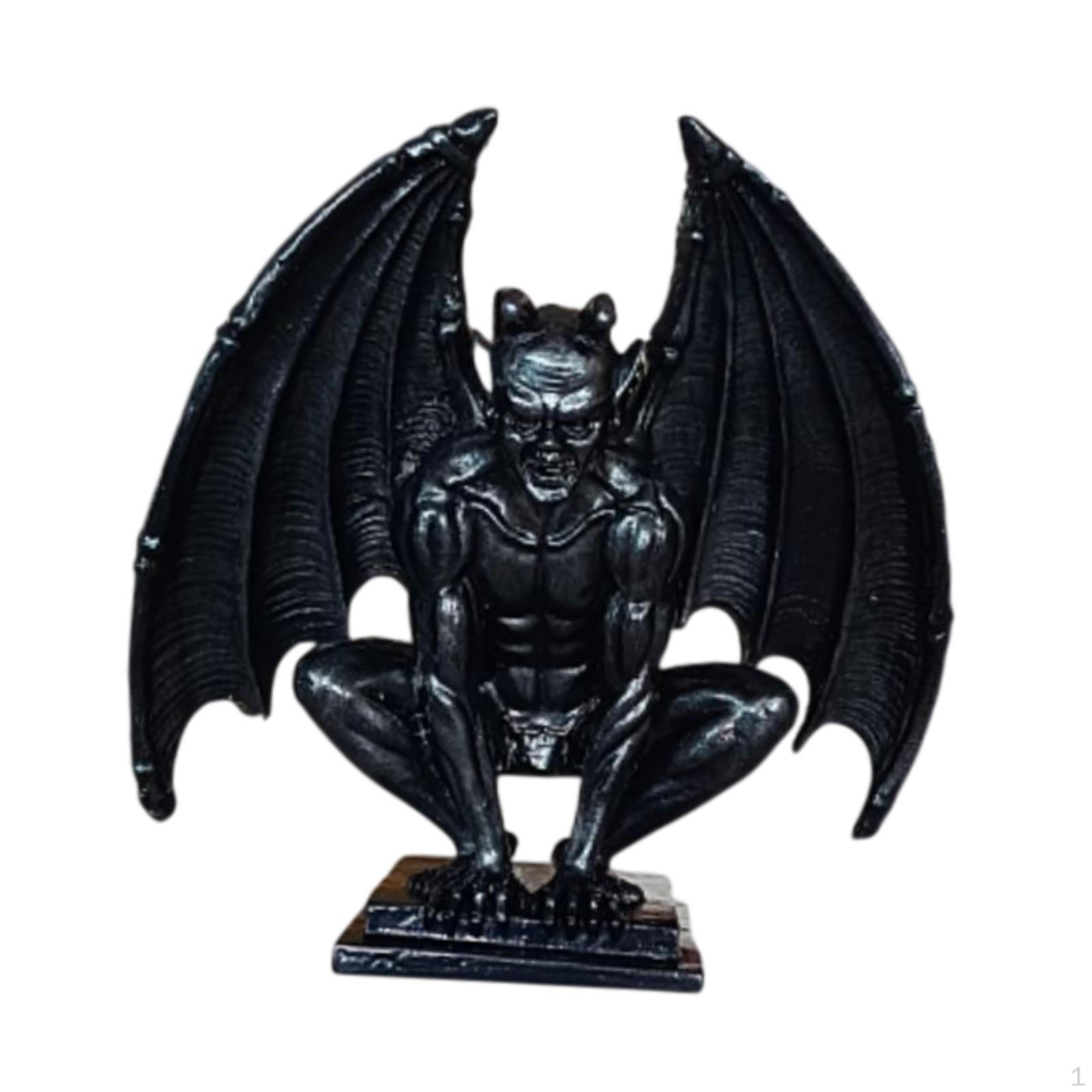 

Скульптура в виде дьявольской горгульи, готическая фигурка, украшение для сада фей для фермерского двора, многофункциональная чёрный