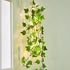 Artificial Light Faux Cherry 10 Ft Garland String Blossom Garland Green Creeper