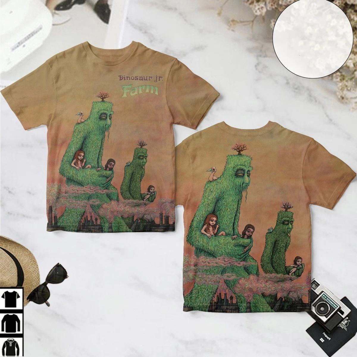 Dinosaur Jr Farm Album Cover 3D T-Shirt Polyester New PP2931 S