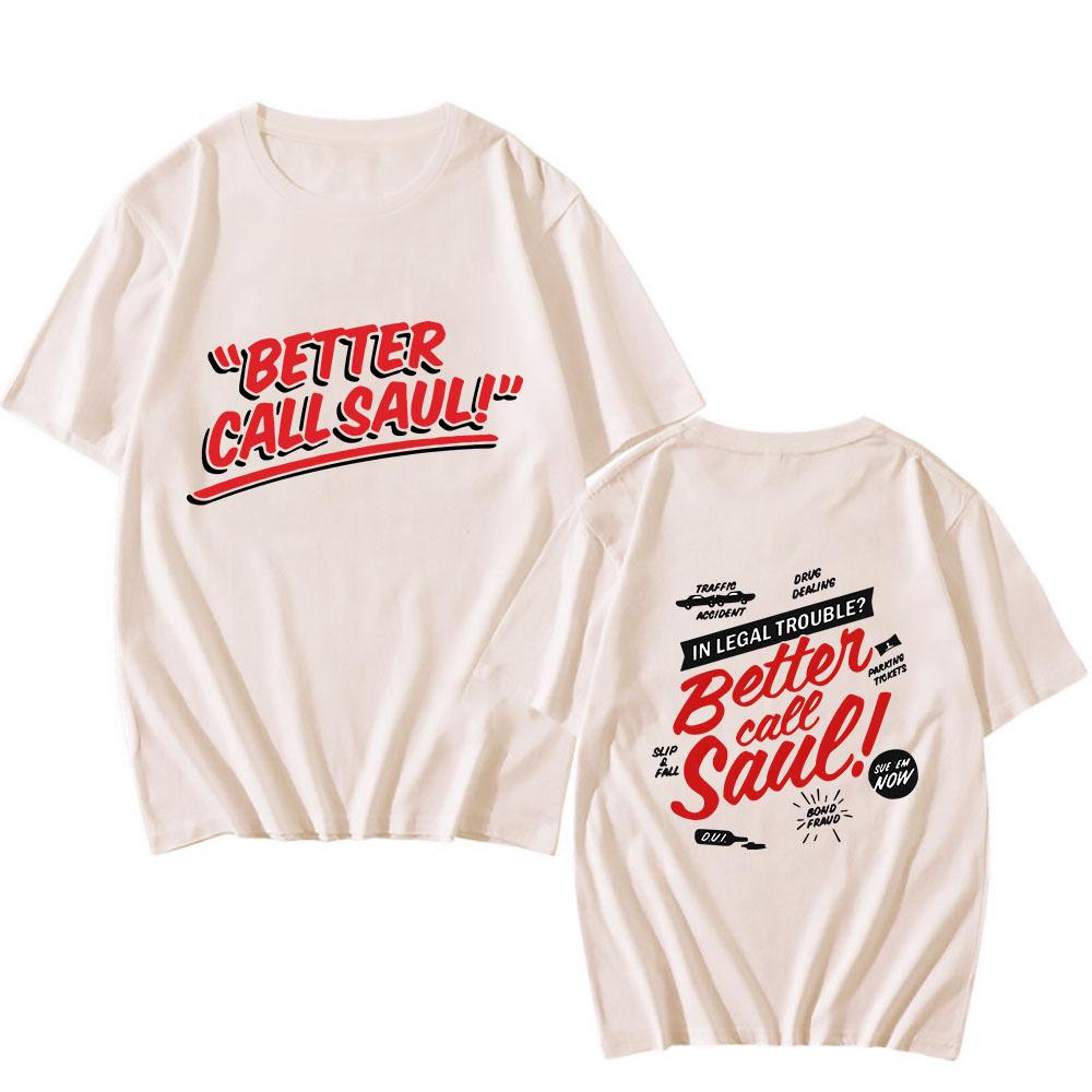Better Call Saul Tshirts Men Originality Aesthetic Short Sleeve T-shirts 100% Cotton T Shirts Fancy Art Letter Design Sticker