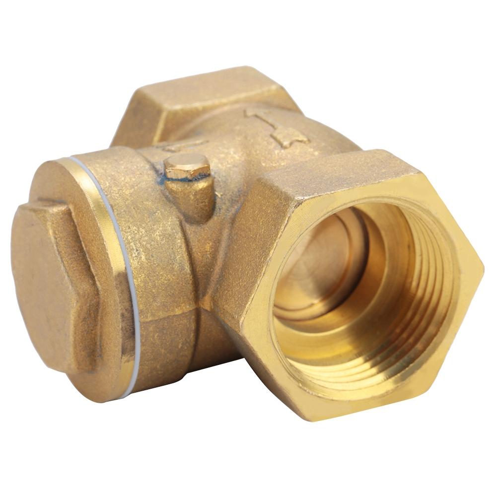 Golden Brass One Way Female Thread Swing Check Valve Brass Check Valve Parts (DN15)