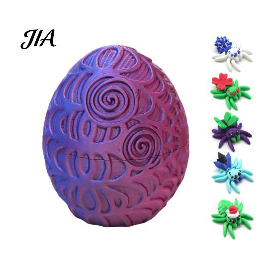 Modern Interior Sculptures 3D Printed Spider Figurine, Articulated Fidget Toy, Movable Joints Small Figurine for Balcony Animal Creative Desktop