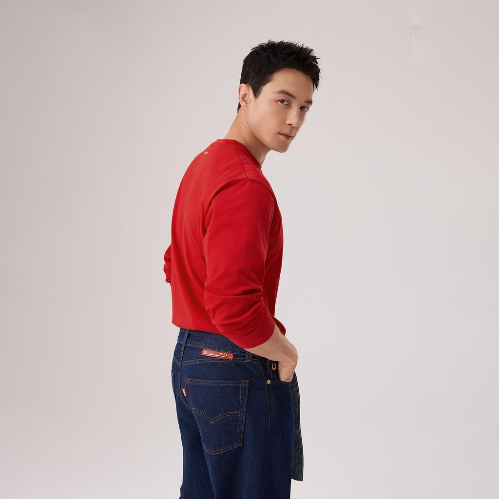 Levis Year Of The Horse Limited Edition Standard Print Casual Comfortable Simple Red T-Shirt Unisex Tops 006PN-0001