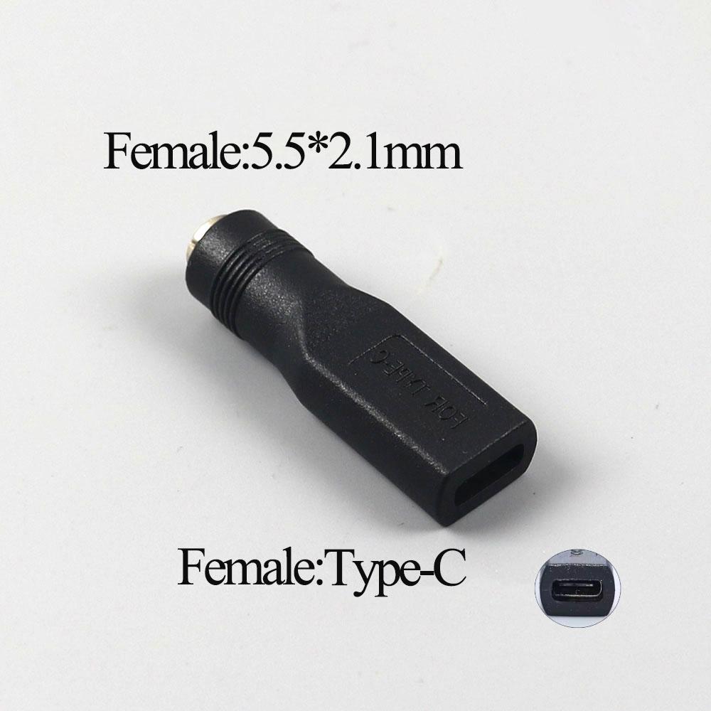 1PCS DC Plug 5.5x2.1mm To Type-C Miro USB Power Supply Connector Jack 5V Female Male USB C to 5.5*2.1 MM Adapter Plug