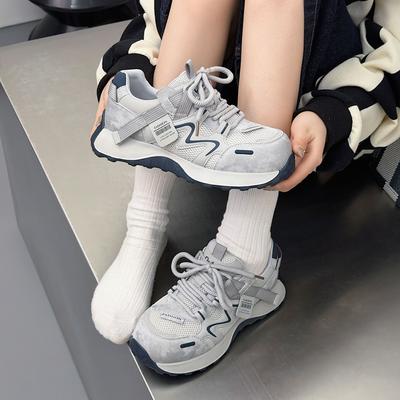 Plateau Dad Shoes Damen Leichtgewicht Rutschfest Leder Deutsche Trainingsschuhe Frühling Neu Freizeit Sportschuhe Damen