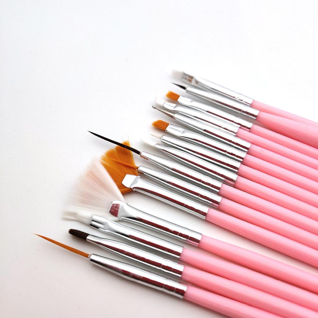 15Pcs Nail Brush Gel Brush For Manicure Acrylic UV Gel Extension Pen Nail Polish Painting Drawing Brush Liner Nail Brush