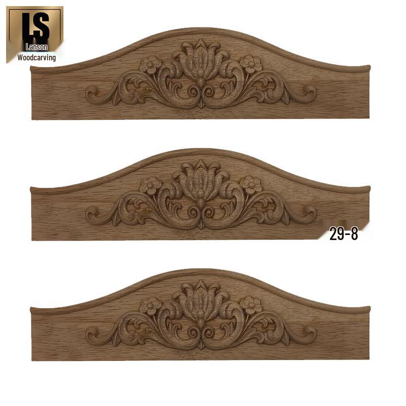 European Style Solid Wood Carved Panel Wardrobe and Wine Cabinet Decor