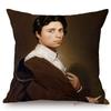 Neoclassical World Famous Oil Painting Jean Ingres Nepoleon The Source La Grande Odalisque Sofa Pillow Case Linen Cushion Cover
