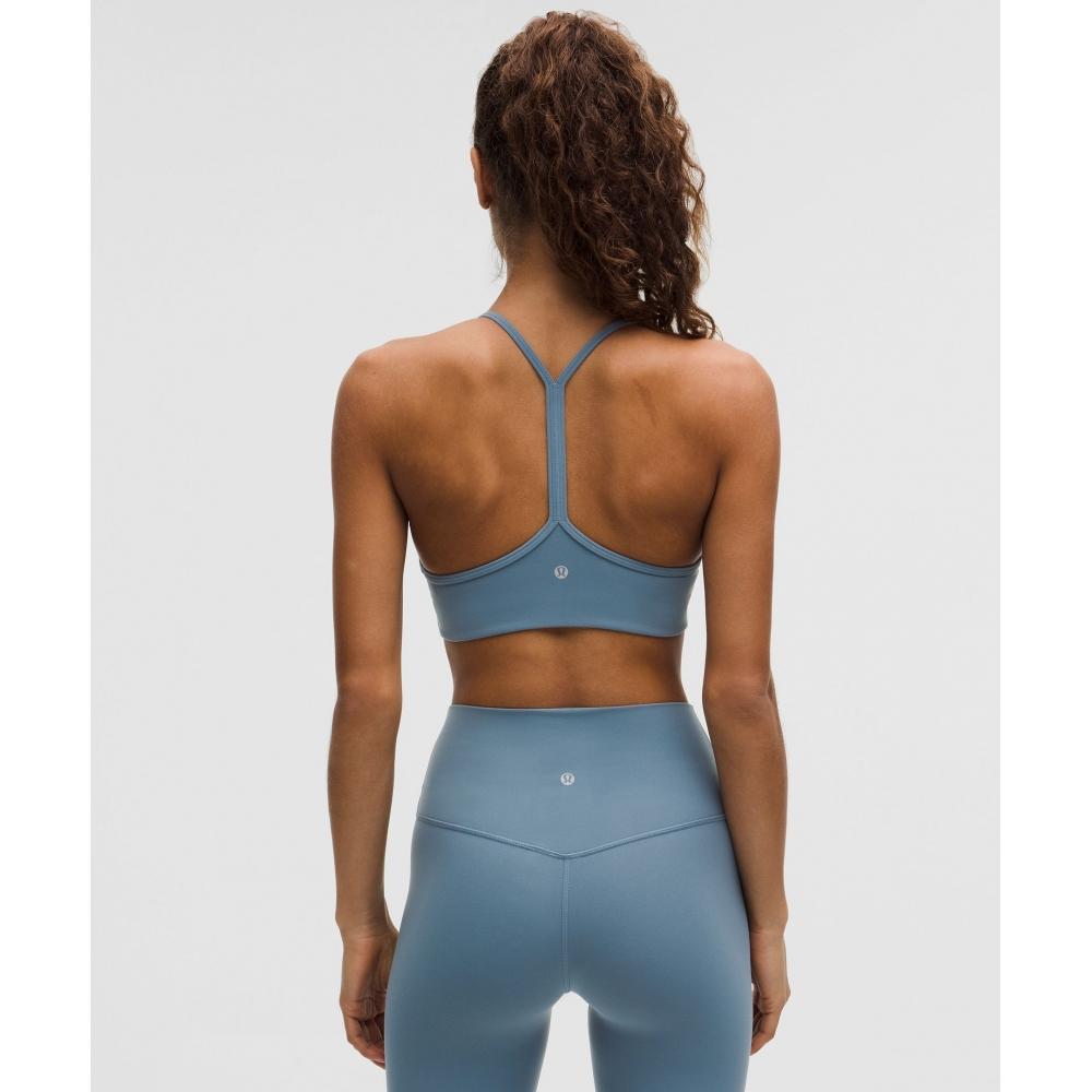Lululemon Flow Y BrA Light Support  A B Cup  Evolve Steel Blue