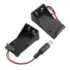 2x9V Battery Holder Case Battery Storage Box Container with DCPlug/Cord Wire