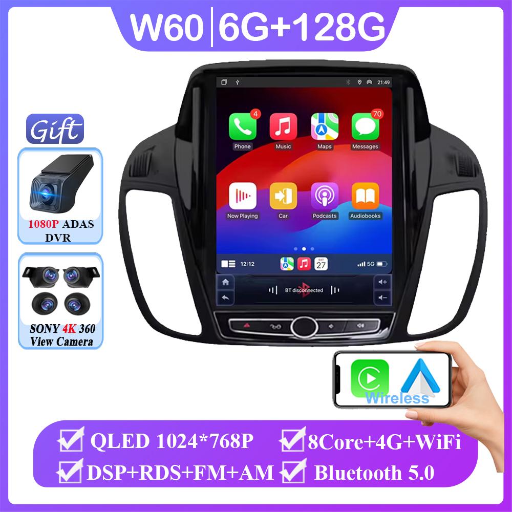 Android 14 For Ford KUGA C-max Escape 2013 - 2015 Style Tesla Navigation Car GPS Auto Radio Stereo Car Multimedia Player No 5G