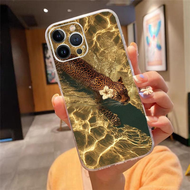 Phone Case For Iphone 17ProMax 17 Pro Air 16 15 14 13 Pro Max 16 15 14 13 Pro 15Plus Blue Sea Flower Water