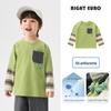 2026 Trendy Boys' Pure Cotton Long-Sleeve T-Shirt for Spring and Fall