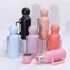 Portable Stainless Steel Insulated Bottle 1200ml Large Capacity Vacuum Flask with Straw Spoon Leak Proof Sports Water Bottle