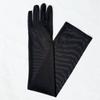 55cm thin and long elastic mesh gloves Women's sun protection fashion dress with sexy suit accessories gloves
