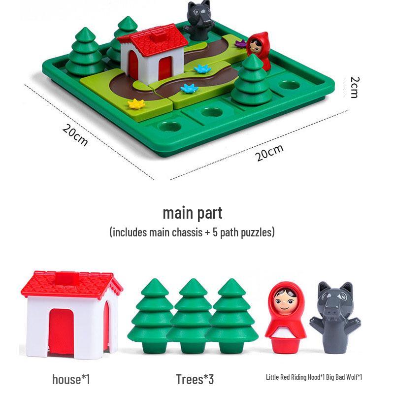Little Red Riding Hood Parent-Child Puzzle Game for Ages 6+ – Engaging Logical Thinking Toy with Big Bad Wolf