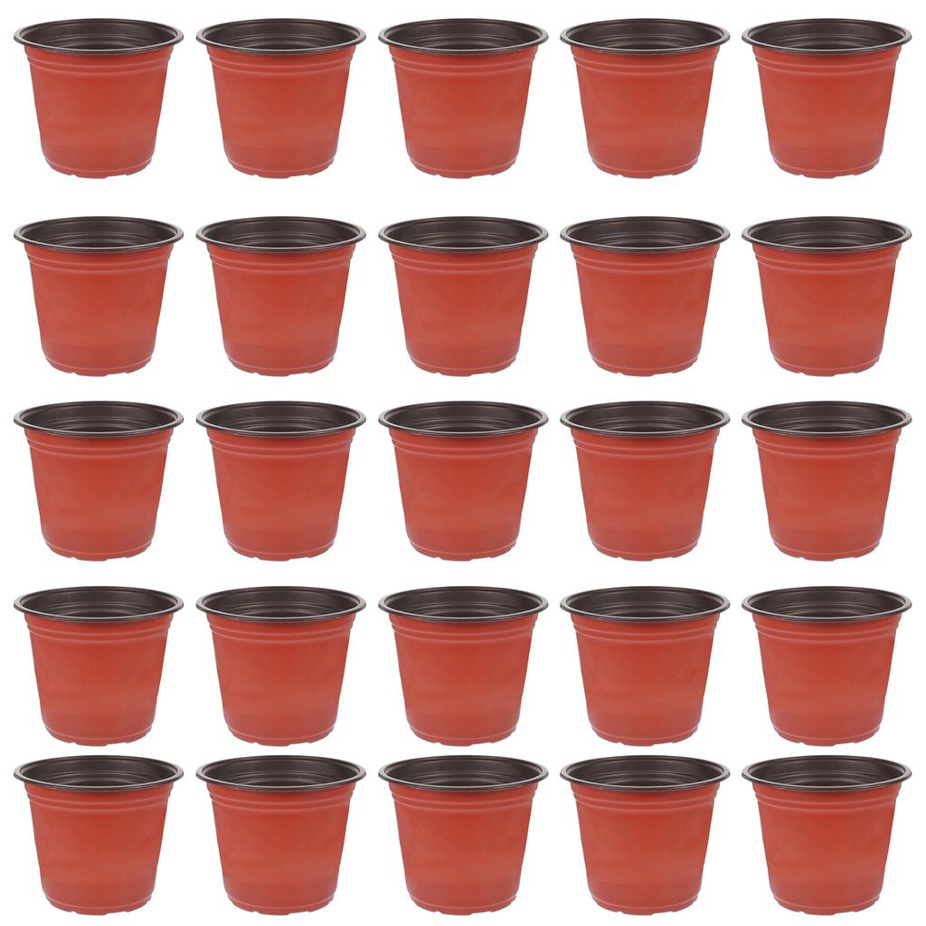 50 Pcs Large Plastic Flower Pots Seedling Starter Nursery Planter Containers Succulent Potting Garden Supplies Durable PP