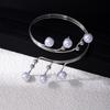 Exaggerated Metal Wind Arm Ring Trendy Fashion Flower Leaf Bracelet Women'S Diamond Retractable Arm Bracelet High-End Bracelet