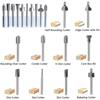 10PCS HSS Material Engraving Bit Set 1/8" Shank Flush Trim Bit Rotary Tool Accessories  Woodworking