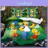 The Simpsons Cartoon Bedding Set With Reactive Dye Printing For Modern Home Decor