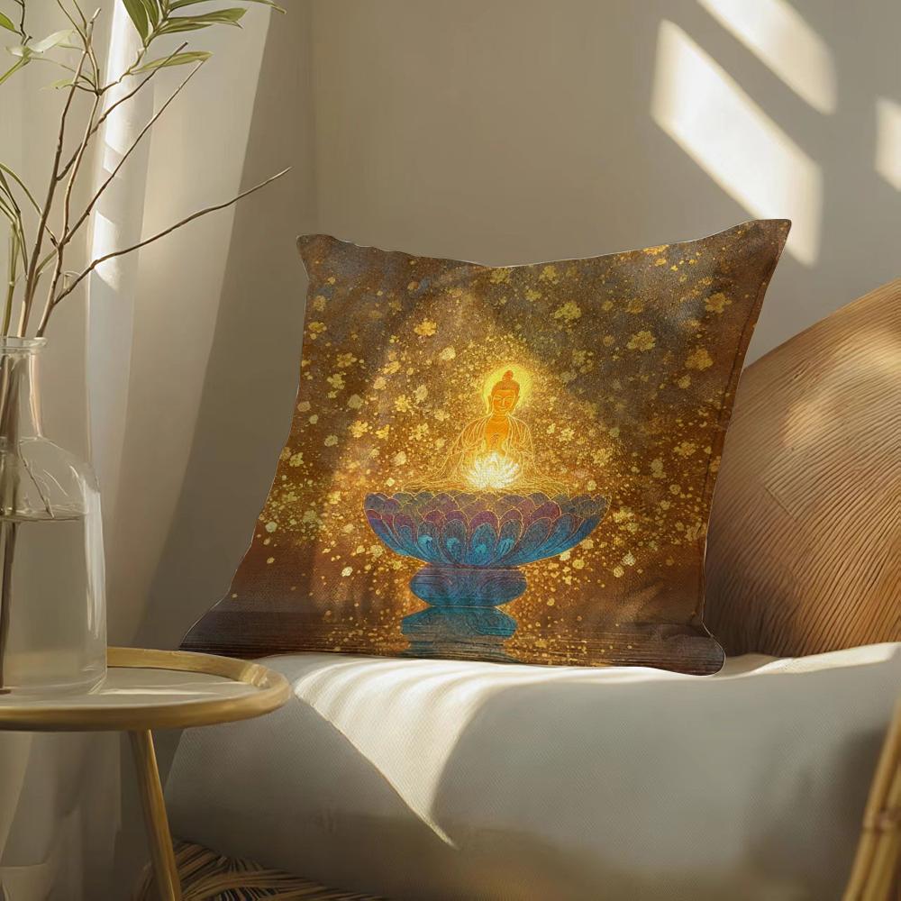 Buddhism Pillow Case Pillowcase, Double-Sided Printed, Sofa Cushion, Bedroom Headboard