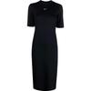 Solid Color Logo Pullover Short Sleeve Dress Women Dresses Black DV7878-010