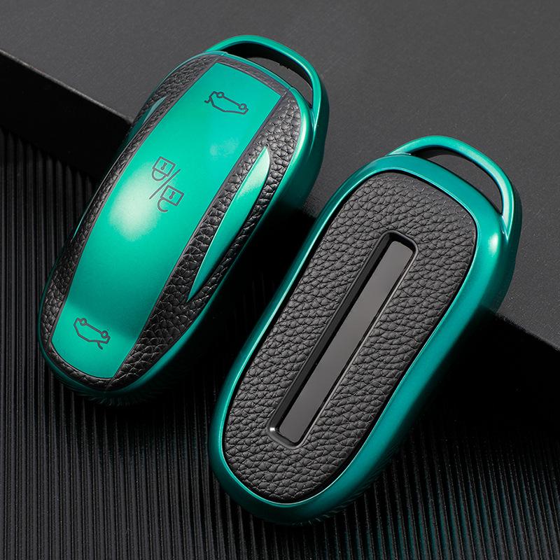 Tesla Model X Interieur Leder Schlüsselhülle