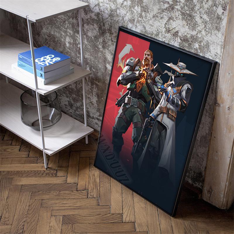 Valorant Klasická videohra Anime 80. léta Retro obraz do obývacího pokoje Herna Obraz na plátně Umělecká výzdoba domova Tisk plakátu Dárek