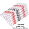 100pcs Heat Shrink Wire Connectors Red Heat Shrink AWG 22 To 18 Butt Electrical Connectors Tinned Solder Sealed Terminals
