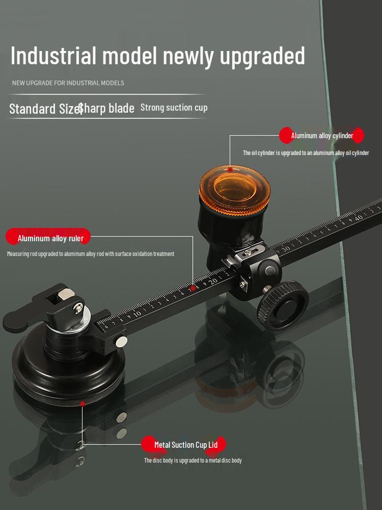 Circular Glass Cutter: Precision Tool for Drawing and Cutting Round Holes