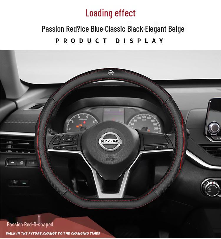 Nissan 14th Gen Sylphy X-Trail Qashqai Teana Kicks Genuine Leather Steering Wheel Cover