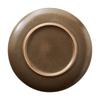 2 Pack Stoneware Salad Plates Round Reactive Glaze Semi Matte Finish Dishwasher Microwave Safe Earthy Brown Durable Dining