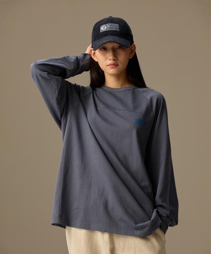 DISCUS ATHLETIC Raglan Logo Long Sleeve Pigment Blue