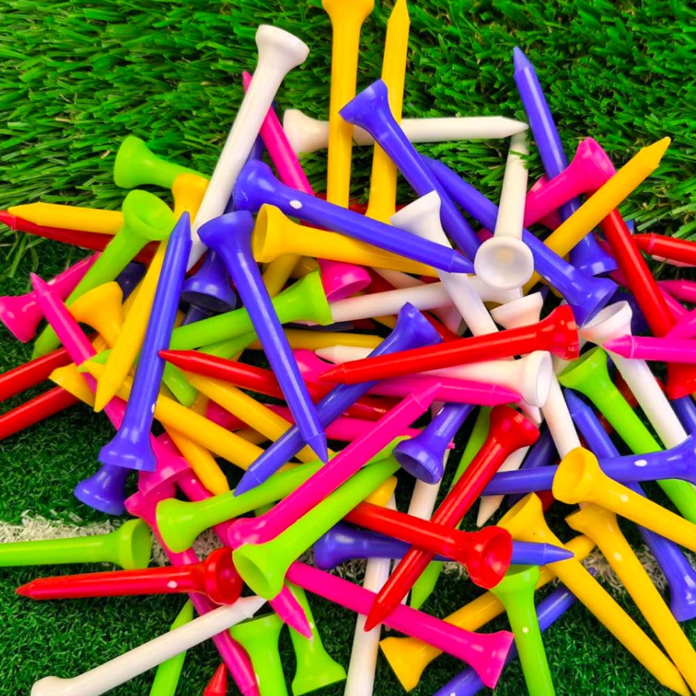 50 Pieces of Golf Tee Plastic Durable Mixed Color 4 Sizes Available Golf Tee Accessories