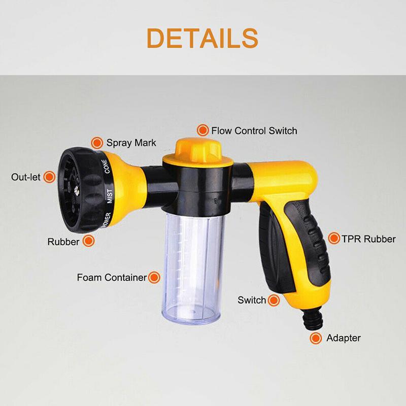 Foam Sprayer Garden Water Hose Foam Nozzle Soap Dispenser Gun Tool for Car Auto